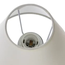 Nikkelen wandlamp Lilly met stoffen kap