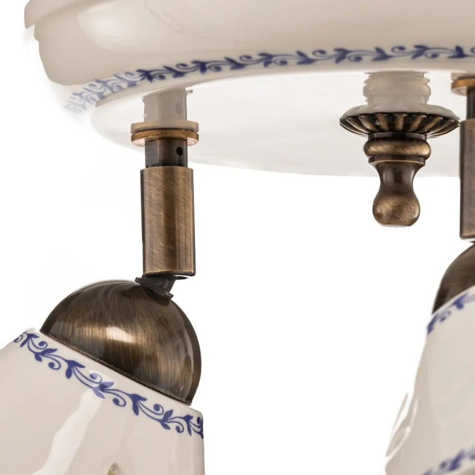 NONNA plafondlamp in wit keramiek, 3-lamps