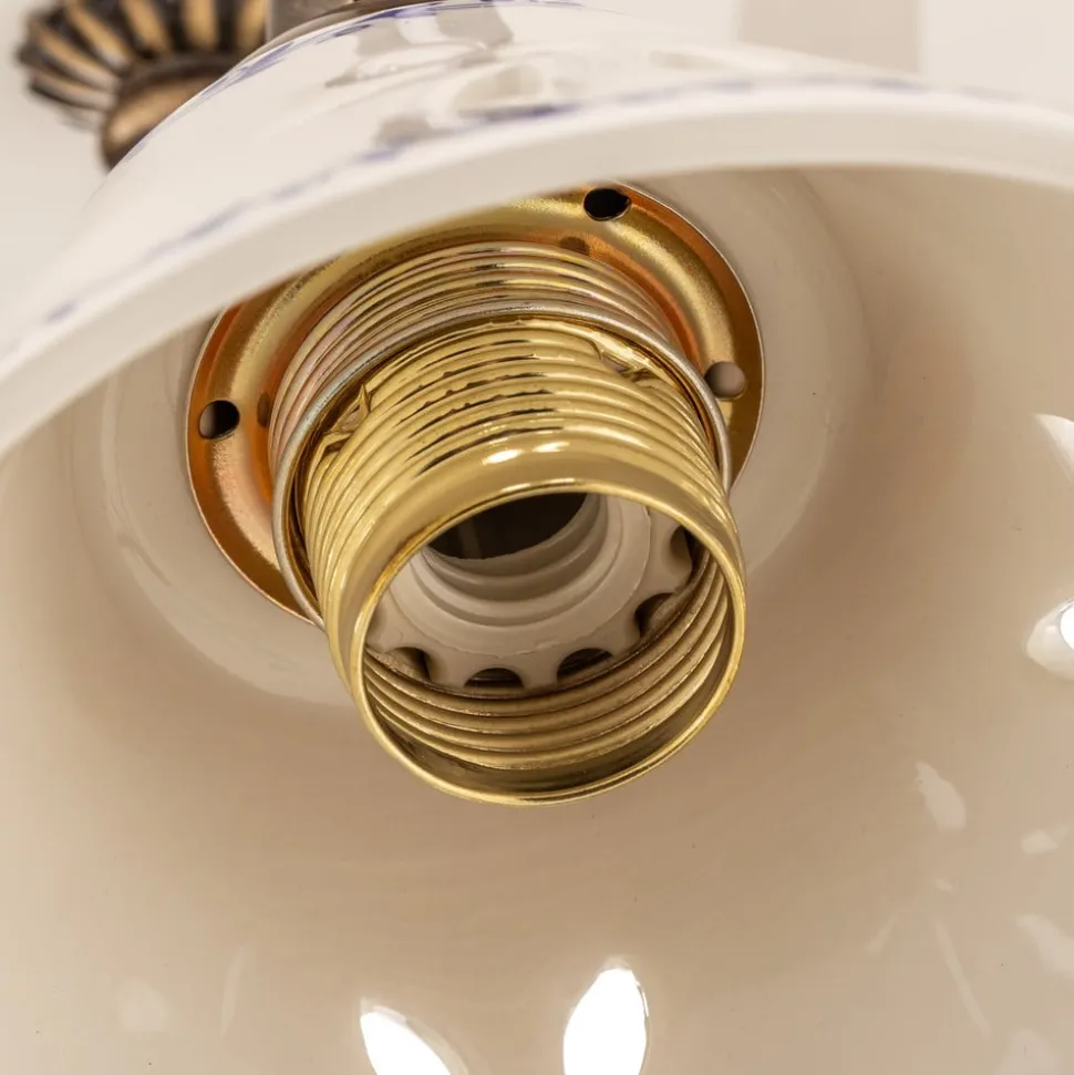 NONNA plafondlamp in wit keramiek, 3-lamps