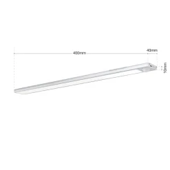 Norman LED meubelverlichting, zilverkleurig, oplaadbare batterij, sensor,