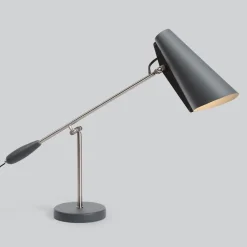 Northern Birdy - retro tafellamp, grijs