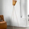 Northern Oslo Wood vloerlamp caramel/beige