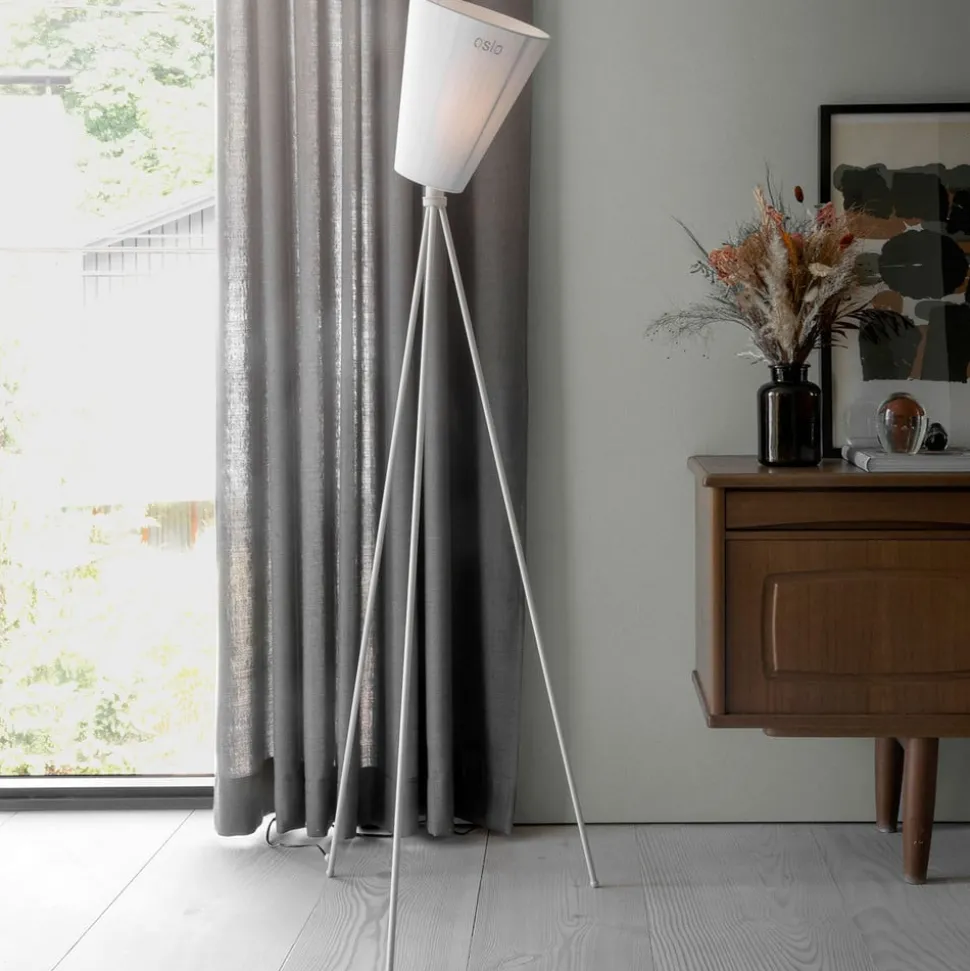 Northern Oslo Wood vloerlamp wit/wit