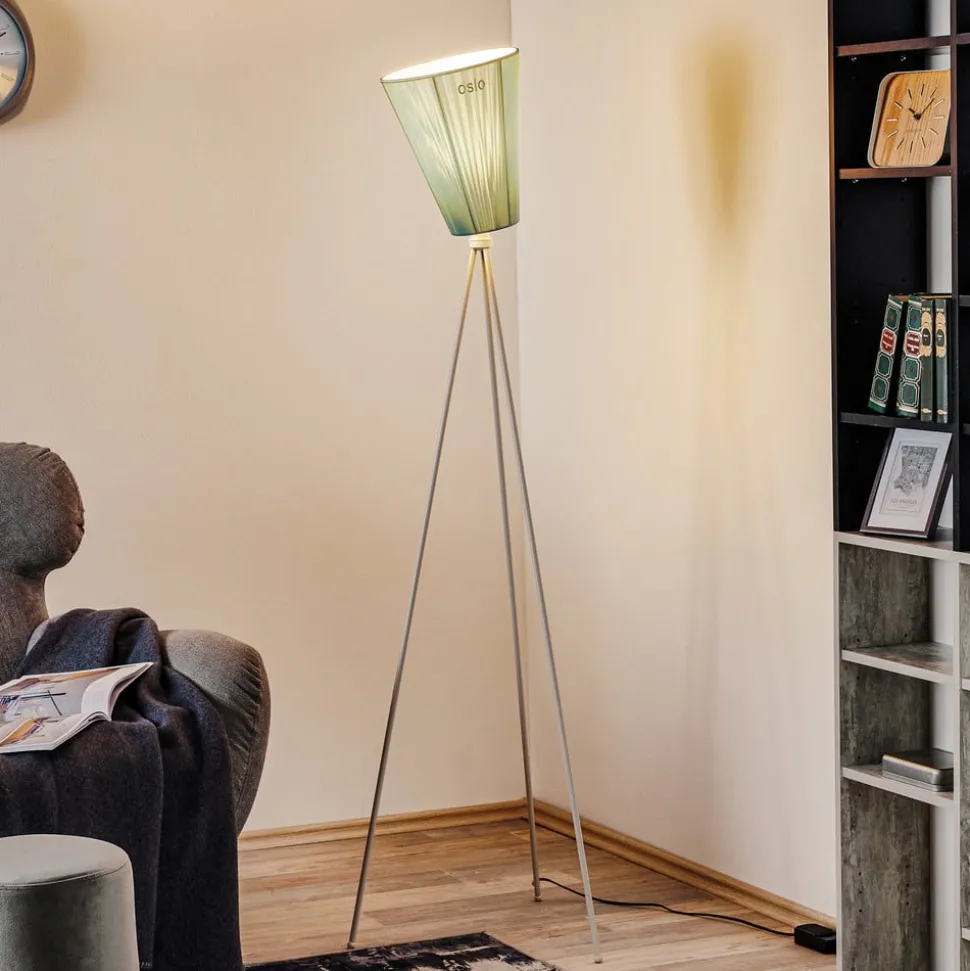 Northern Oslo Wood vloerlamp wit/lichtblauw