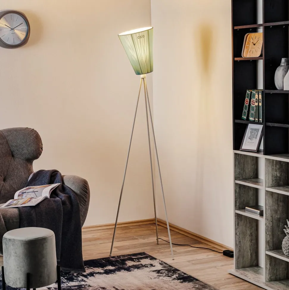 Northern Oslo Wood vloerlamp wit/lichtblauw