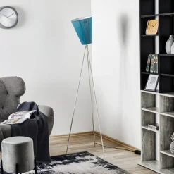 Northern Oslo Wood vloerlamp wit/lichtblauw