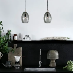 Northern Unika hanglamp rookgrijs, large