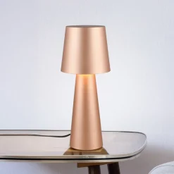 Nubische tafellamp, bruin, hoogte 40 cm, metaal, E27