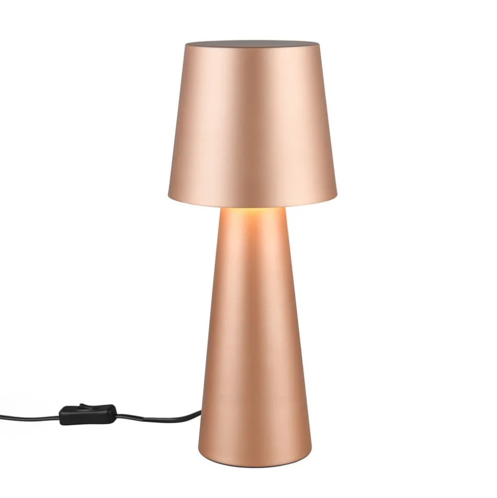 Nubische tafellamp, bruin, hoogte 40 cm, metaal, E27