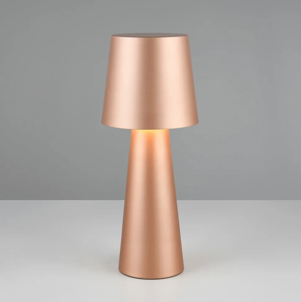 Nubische tafellamp, bruin, hoogte 40 cm, metaal, E27