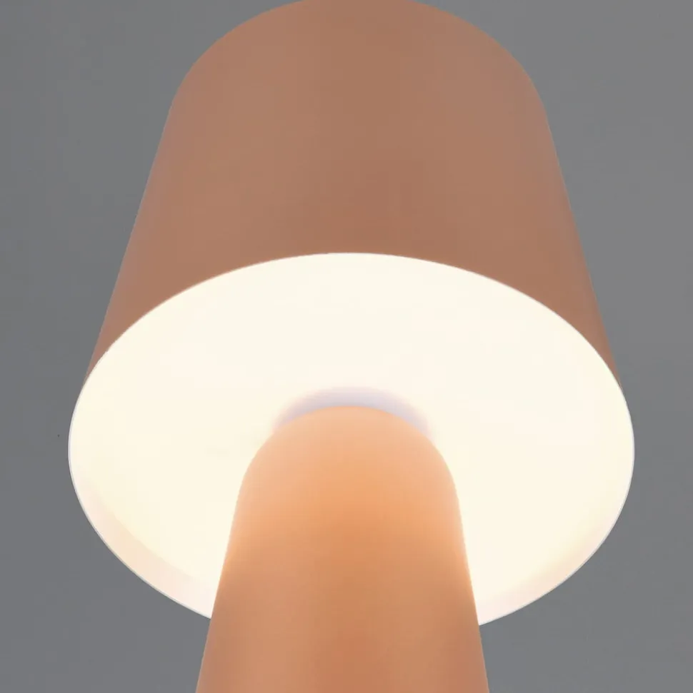 Nubische tafellamp, bruin, hoogte 40 cm, metaal, E27