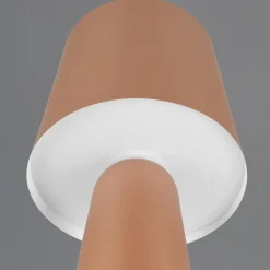 Nubische tafellamp, bruin, hoogte 40 cm, metaal, E27