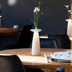 Nuflair LED tafellamp, beige, IP54, dimbaar, 24 cm