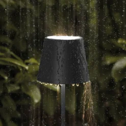 Nuindie LED oplaadbare tafellamp, USB-C, zwart, IP54, dimbaar