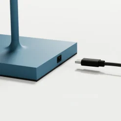 Nuindie LED oplaadbare tafellamp, USB-C, blauw, IP54, dimbaar