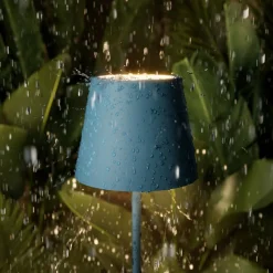 Nuindie LED oplaadbare tafellamp, USB-C, blauw, IP54, dimbaar