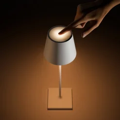 Nuindie LED oplaadbare tafellamp, USB-C, blauw, IP54, dimbaar