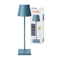 Nuindie LED oplaadbare tafellamp, USB-C, blauw, IP54, dimbaar