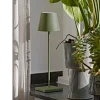 Nuindie LED oplaadbare tafellamp, USB-C, spar groen, IP54, dimbaar