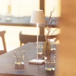 Nuindie LED oplaadbare tafellamp, USB-C, wit, IP54, dimbaar