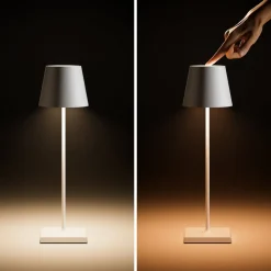 Nuindie LED oplaadbare tafellamp, USB-C, wit, IP54, dimbaar