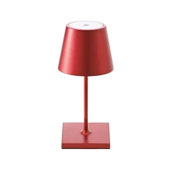 Nuindie mini LED oplaadbare tafellamp, Easy Connect, rood, dimbaar