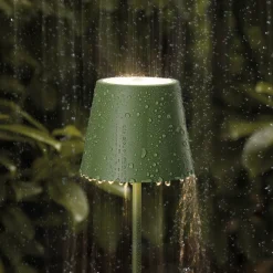 Nuindie mini LED oplaadbare tafellamp, USB-C, spar groen, dimbaar