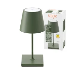 Nuindie mini LED oplaadbare tafellamp, USB-C, spar groen, dimbaar