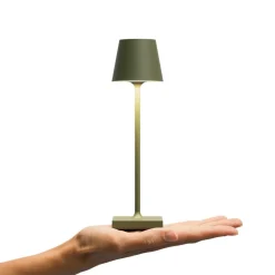 Nuindie pocket LED oplaadbare tafellamp, spar groen, IP54, dimbaar