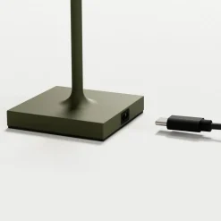 Nuindie pocket LED oplaadbare tafellamp, spar groen, IP54, dimbaar