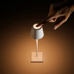 Nuindie pocket LED oplaadbare tafellamp, spar groen, IP54, dimbaar