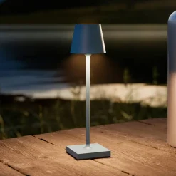 Nuindie pocket LED oplaadbare tafellamp, blauw, IP54, dimbaar
