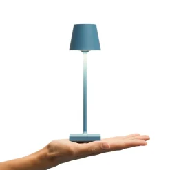 Nuindie pocket LED oplaadbare tafellamp, blauw, IP54, dimbaar