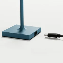 Nuindie pocket LED oplaadbare tafellamp, blauw, IP54, dimbaar