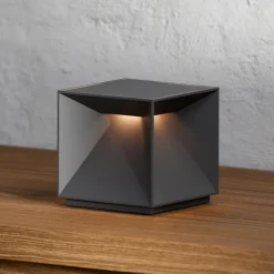 Nutalis LED tafellamp, grafietgrijs, IP54, dimbaar