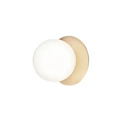 Nuura Liila 1 Medium wandlamp, 1-lamp goud/wit