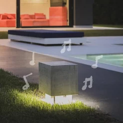 OLEV Cemento LED sokkellamp met luidspreker