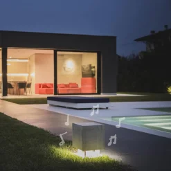 OLEV Cemento LED sokkellamp met luidspreker