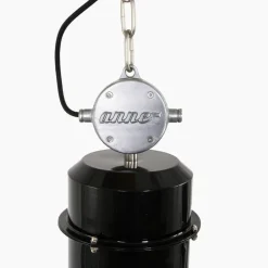 Olijfgroene pendellamp Frisk in industr. ontwerp