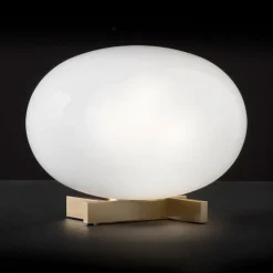 Oluce Alba - Opalen glazen tafellamp, dimbaar