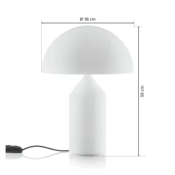 Oluce Atollo - tafellamp van Murano glas, 50 cm