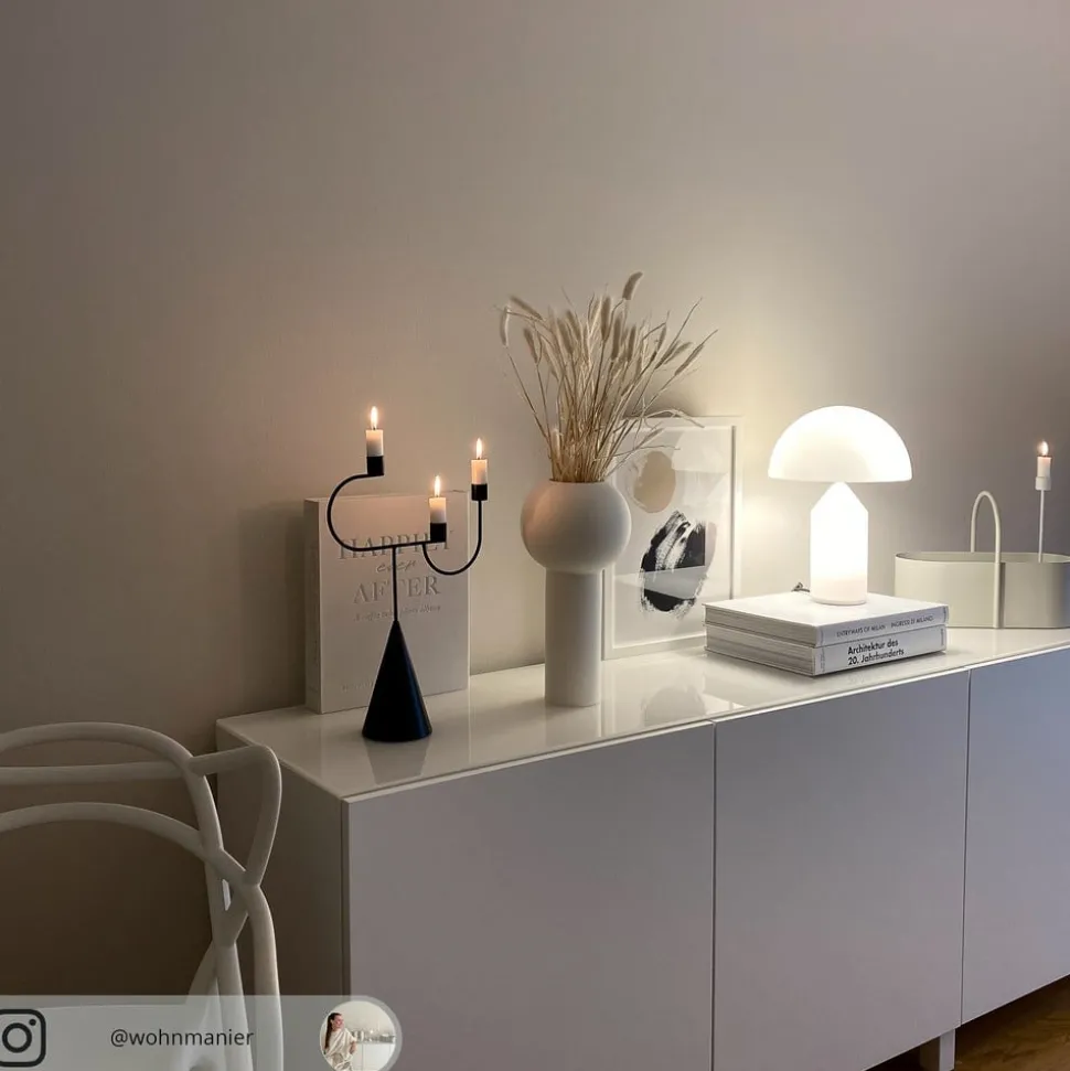 Oluce Atollo - tafellamp van Murano glas, 35 cm