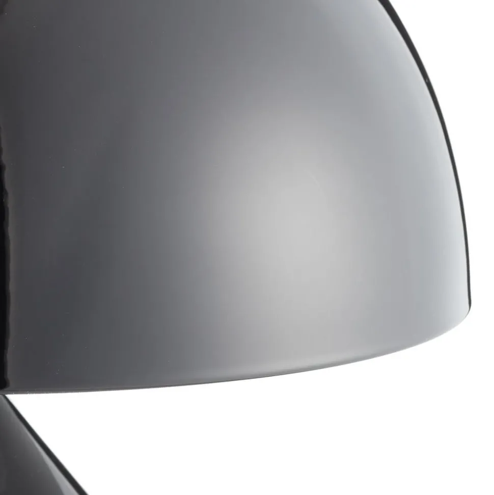 Oluce Atollo tafellamp, dimbaar, Ø38cm, zwart