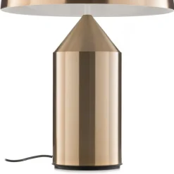 Oluce Atollo tafellamp, dimbaar, Ø38cm, goud