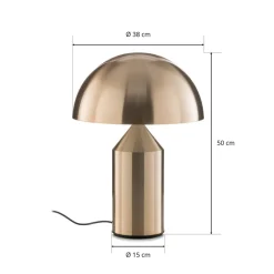 Oluce Atollo tafellamp, dimbaar, Ø38cm, goud