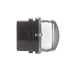 Oluce Fresnel wandlamp w. glazen lens IP44 zwart