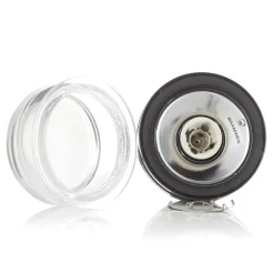 Oluce Fresnel wandlamp w. glazen lens IP44 zwart