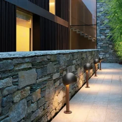 Oluce Otto 329 LED tuinpadverlichting, indisch bruin