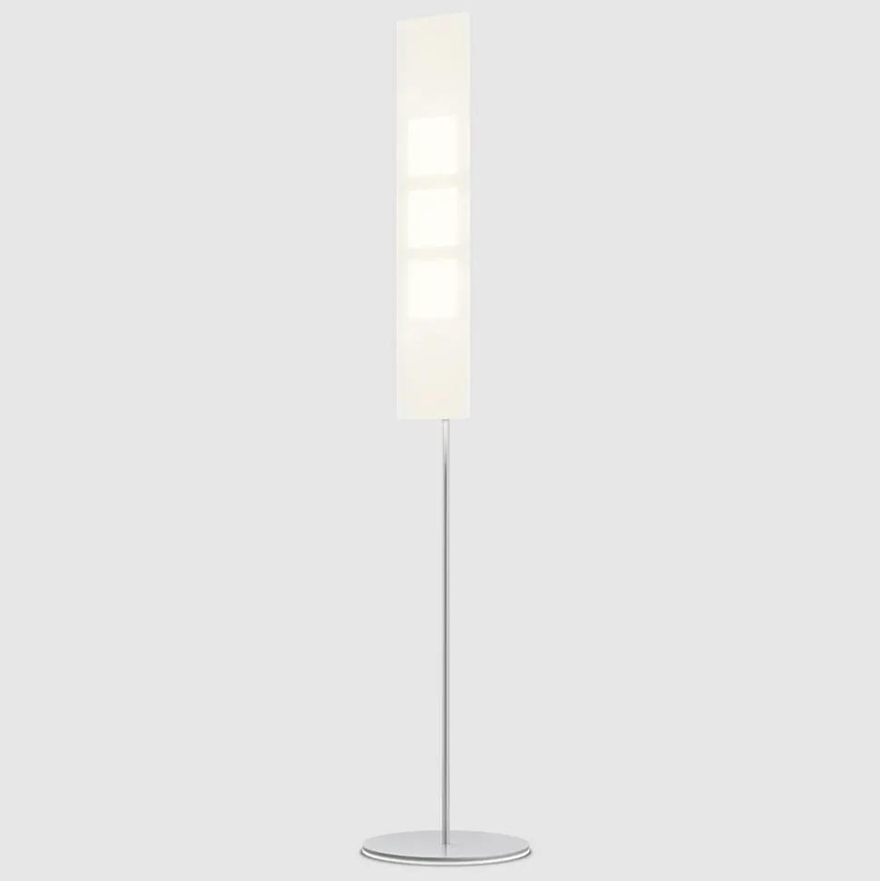 OMLED vloerlamp One f3l, roestvrij staal/zwart, OLED