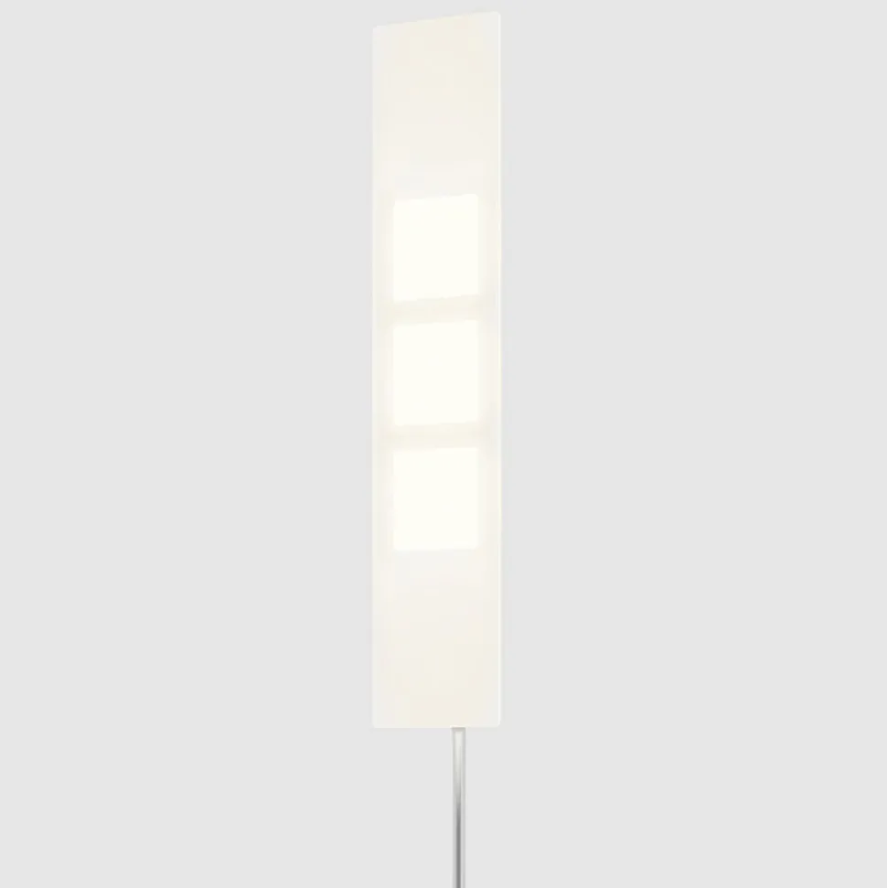 OMLED vloerlamp One f3l, roestvrij staal/zwart, OLED